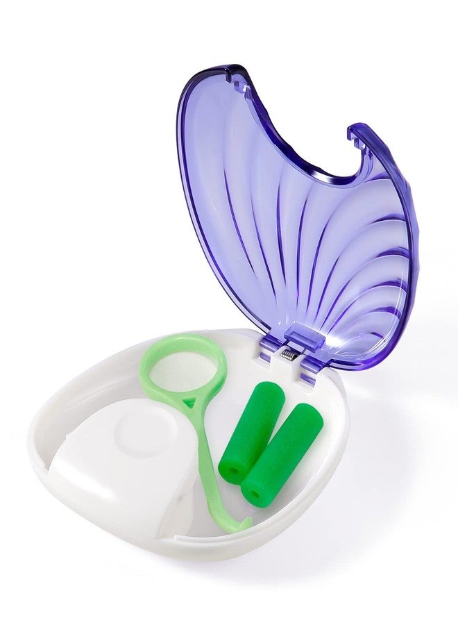 چاي ام يو علبة تثبيت الأسنان من جامعة جيمس ماديسون، حافظة تقويم أسنان لحماية الفم، علبة طقم أسنان، بنفسجي - Image 1